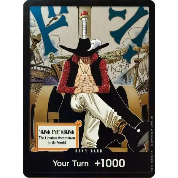 One Piece Trading Card Game The Azure Sea's Seven DON!! DON!! Card [Dracule Mihawk]
