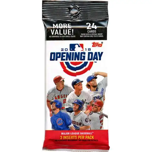 MLB Topps 2018 Opening Day Baseball Trading Card VALUE Pack [24 Cards]