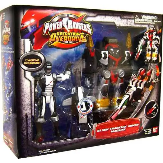 Power Rangers Operation Overdrive Black Transtek Armor Machine Action Figure Set