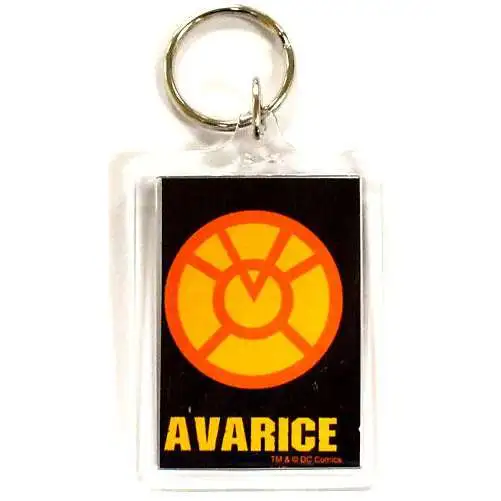 DC Green Lantern Blackest Night Orange Avarice Keychain