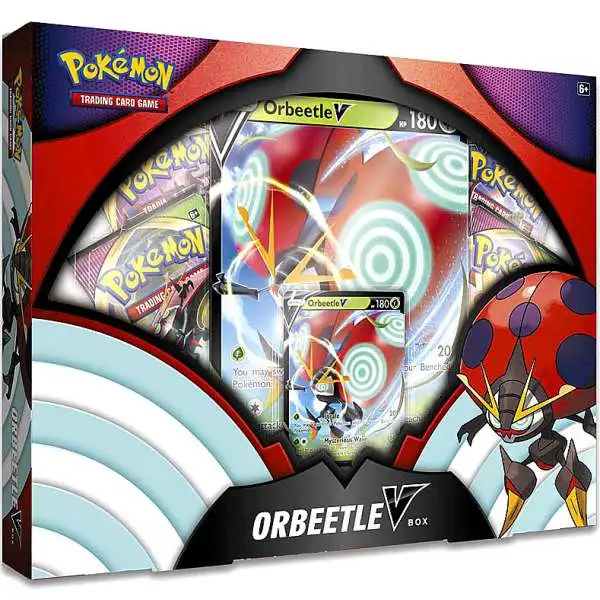 Pokemon Sword & Shield Orbeetle V Box [4 Booster Packs, Promo Card & Oversize Card]