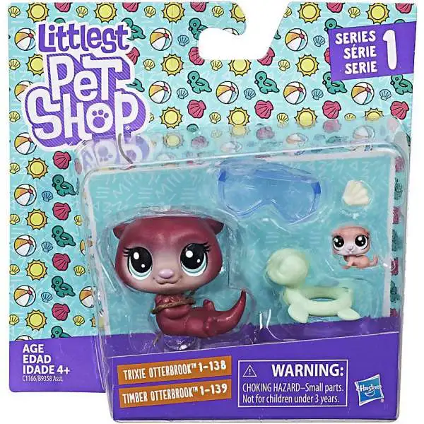 Littlest Pet Shop 2017 Pet Pairs Trixie & Timber Otterbrook Figure 2-Pack