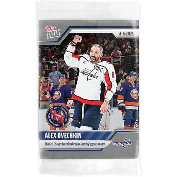 NHL Washington Capitals 2024-25 NOW Hockey Alex Ovechkin Sticker Card Set [10 Cards, 895th Goal]