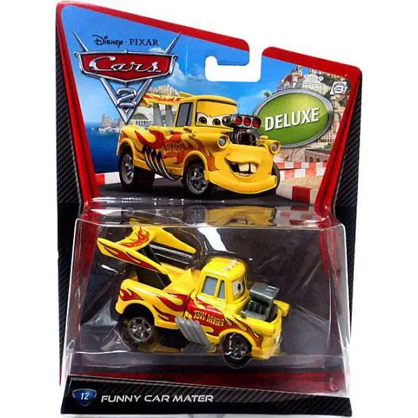 Disney / Pixar Cars Cars 2 Deluxe Oversized Funny Car Mater Diecast Car #12