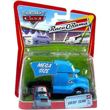 Disney / Pixar Cars The World of Cars Race-O-Rama Gray Semi Diecast Car #10