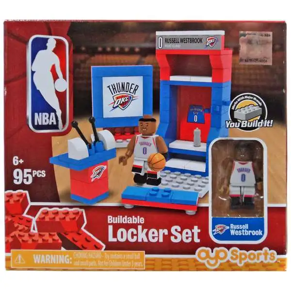 NBA Oklahoma City Thunder Russell Westbrook Buildable Locker Set