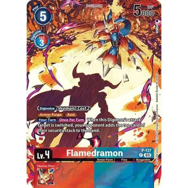 Digimon Trading Card Game Promo Flamedramon P-137