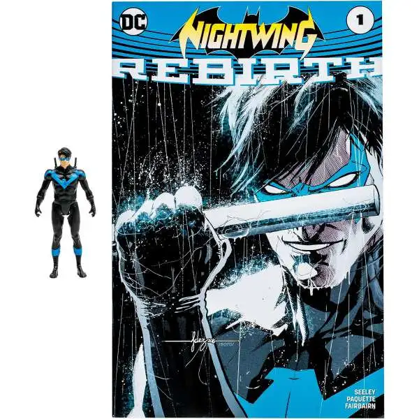 McFarlane Toys DC Page Punchers Nightwing Action Figure & Comic Book [Rebirth]