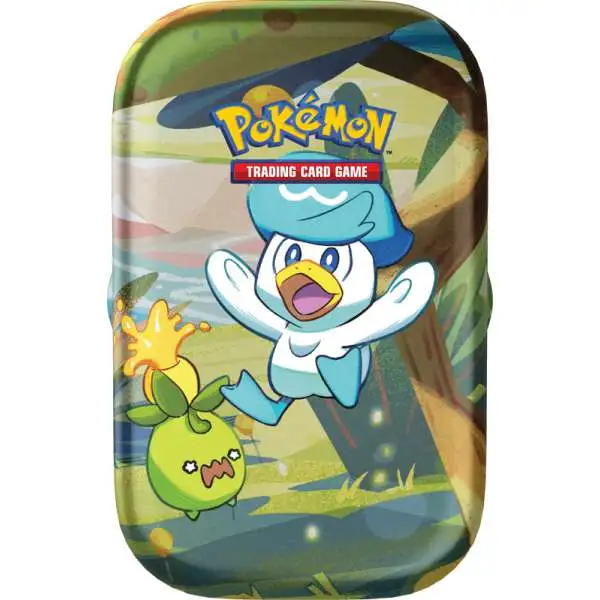 Pokemon Paldea Friends Quaxly Mini Tin Set [2 Booster Packs & Art Card]