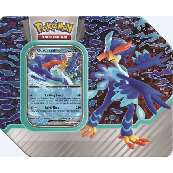 Pokemon Paldea Partners Quaquaval ex Tin [5 Booster Packs,1 Promo Foil Card & More]