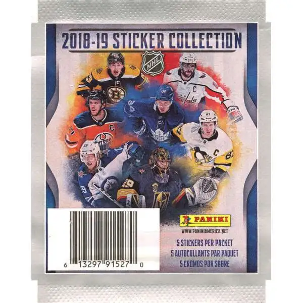 NHL Panini 2018-19 Hockey Sticker Collection Pack [5 Stickers]