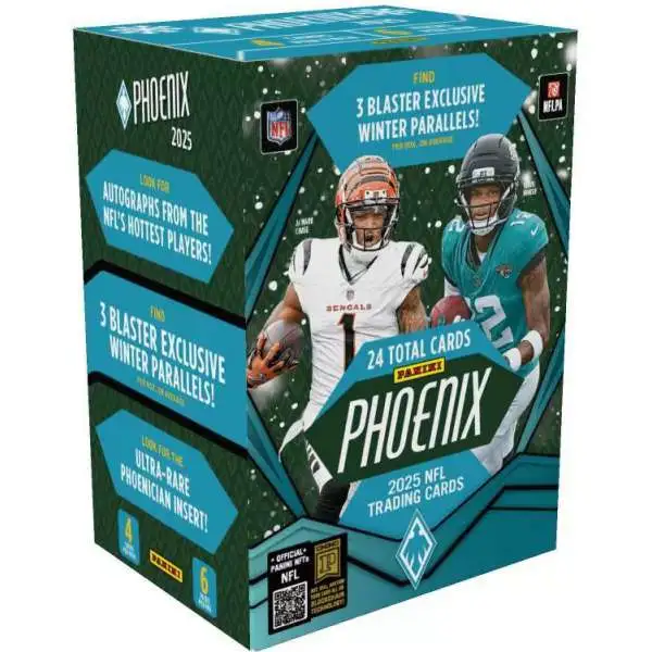 NFL Panini 2025 Phoenix Football Trading Card BLASTER Box [6 Packs, Winter]