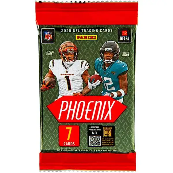 NFL Panini 2025 Phoenix Football Trading Card MEGA Pack [7 Cards]
