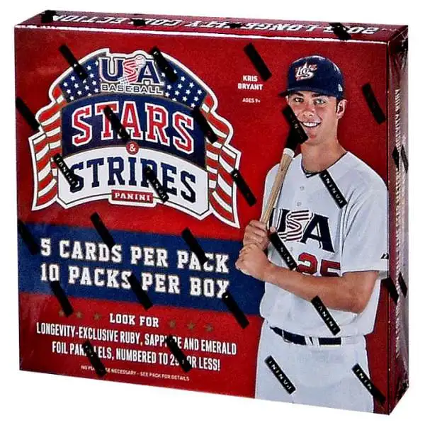 Team USA Panini 2015 Stars & Stripes Baseball Trading Card RETAIL Box [10 Packs]