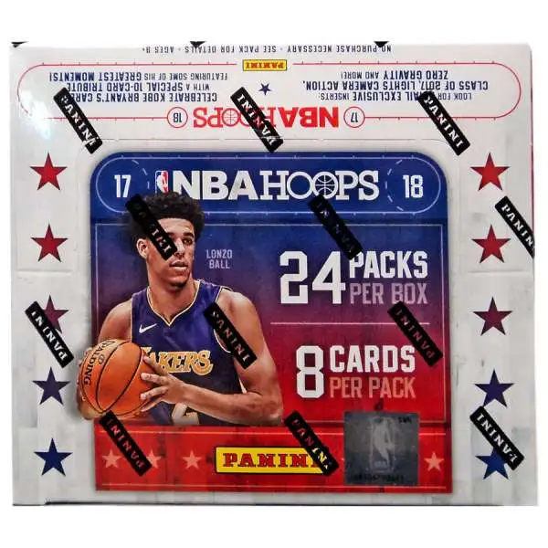 NBA Panini 2017-18 Hoops Basketball Trading Card RETAIL Box [24 Packs]