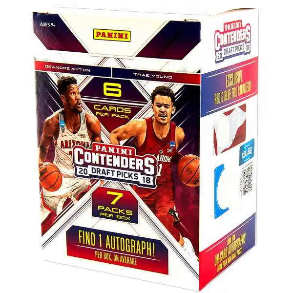 NBA Panini 2018-19 Contenders Draft Picks Basketball Trading Card BLASTER Box [7 Packs, 1 Autograph]