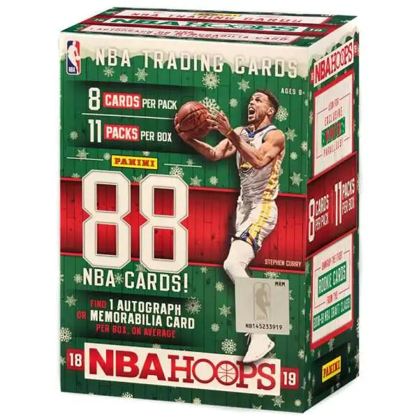 NBA Panini 2018-19 HOLIDAY Hoops Basketball Trading Card BLASTER Box [11 Packs, 1 Autograph OR Memorabilia Card!]
