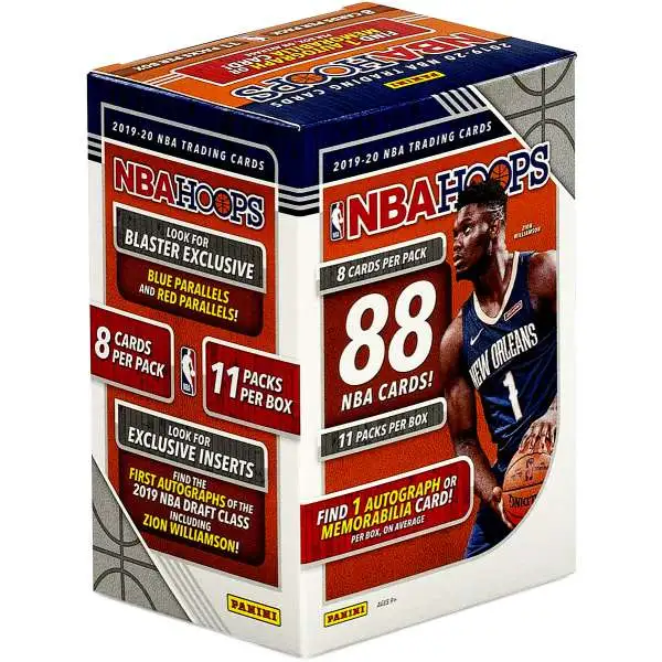 NBA Panini 2019-20 Hoops Basketball Trading Card BLASTER Box [11 Packs, 1 Autograph OR Memorabilia Card!]