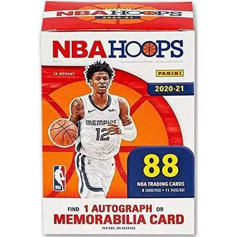 NBA Panini 2020-21 Hoops Basketball Trading Card BLASTER Box [11 Packs, 1 Autograph OR Memorabilia Card]