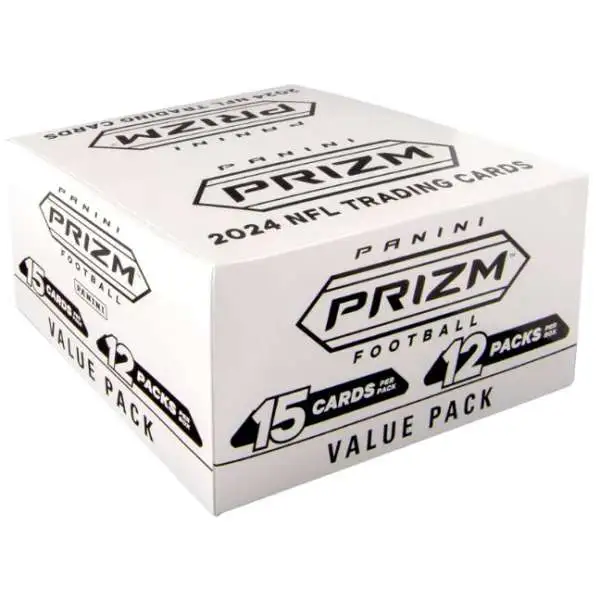 NFL Panini 2024 Prizm Football Trading Card VALUE Box [12 FAT Packs]