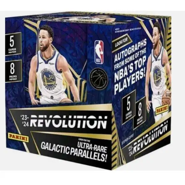 NBA Panini 2023-24 Revolution Basketball Trading Card HOBBY Box [8 Packs, 5 Cards Per Pack]