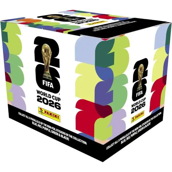 FIFA World Cup Panini 2026 Soccer Exclusive Sticker Box [50 Packs, Exclusive Orange Parallels!]