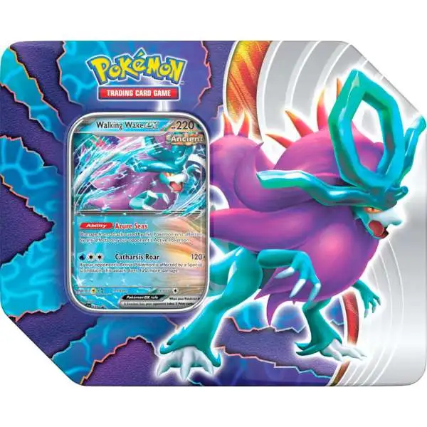 Pokemon Paradox Clash Walking Wake ex Tin Set [5 Booster Packs & 1 Foil Promo Card]