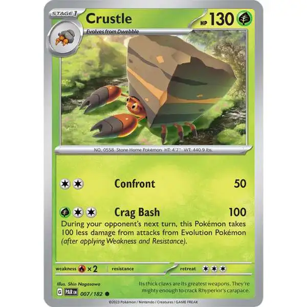 Pokemon Trading Card Game Paradox Rift Common Crustle #7