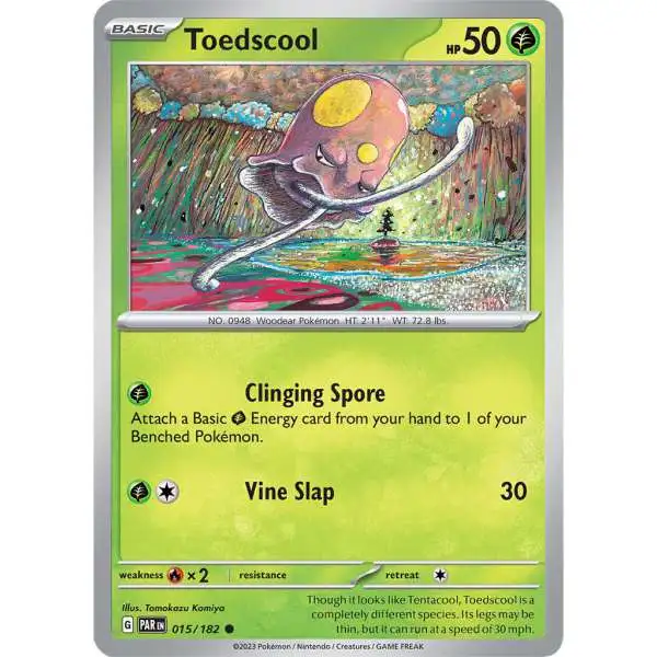 Pokemon Trading Card Game Paradox Rift Common Toedscool #15