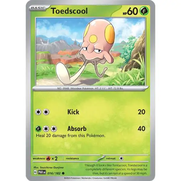 Pokemon Trading Card Game Paradox Rift Common Toedscool #16