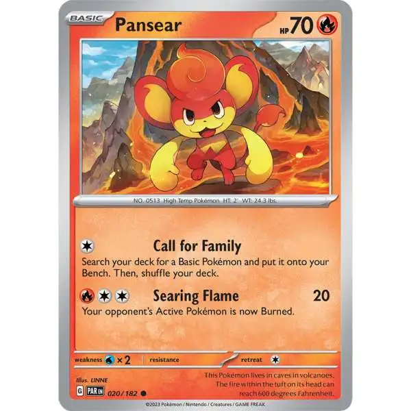 Pokemon Trading Card Game Paradox Rift Common Pansear #20
