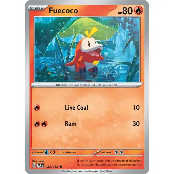 Pokemon Trading Card Game Paradox Rift Common Fuecoco #23