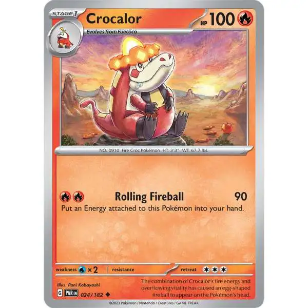 Pokemon Trading Card Game Paradox Rift Uncommon Crocalor #24