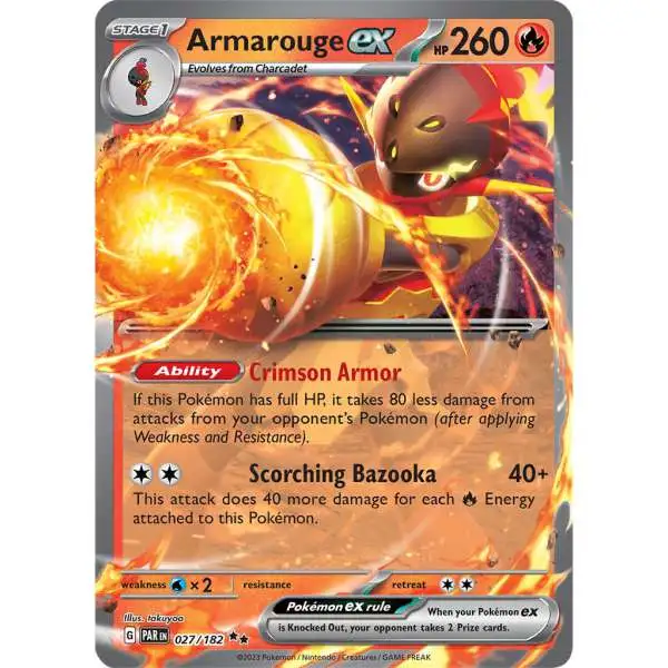 Pokemon Trading Card Game Paradox Rift Double Rare Armarouge ex #27