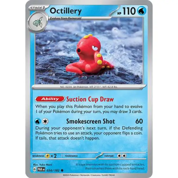 Pokemon Trading Card Game Paradox Rift Common Octillery #34