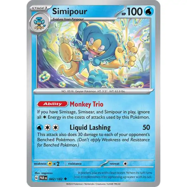 Pokemon Trading Card Game Paradox Rift Uncommon Simipour #42