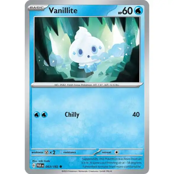 Pokemon Trading Card Game Paradox Rift Common Vanillite #43
