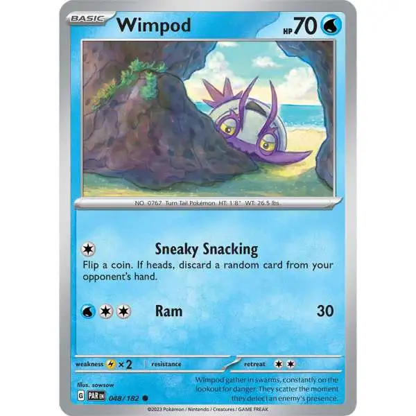 Pokemon Trading Card Game Paradox Rift Common Wimpod #48