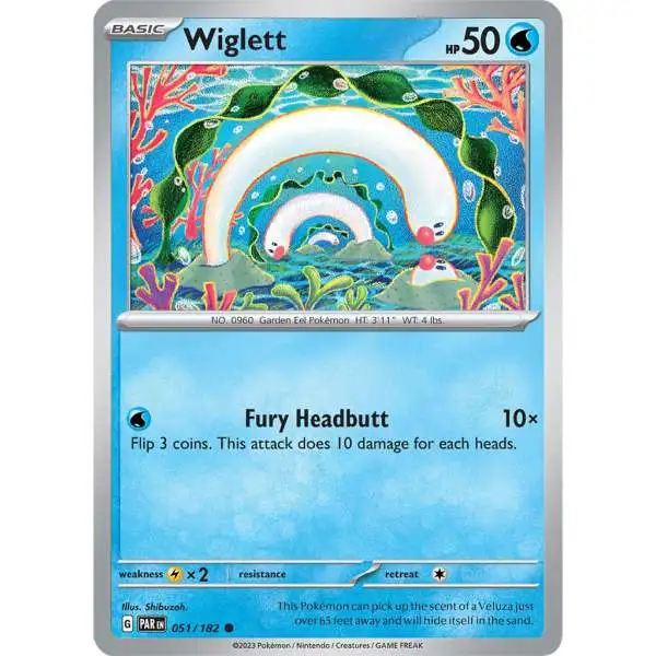 Pokemon Trading Card Game Paradox Rift Common Wiglett #51