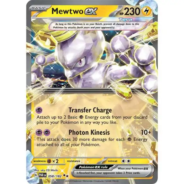 Pokemon Trading Card Game Paradox Rift Double Rare Mewtwo ex #58