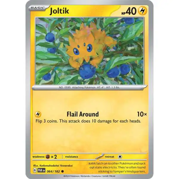 Pokemon Trading Card Game Paradox Rift Common Joltik #64