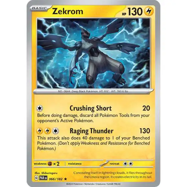 Pokemon Trading Card Game Paradox Rift Holo Rare Zekrom #66