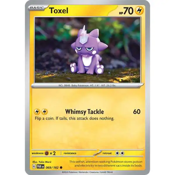 Pokemon Trading Card Game Paradox Rift Common Toxel #69