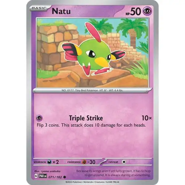 Pokemon Trading Card Game Paradox Rift Common Natu #71