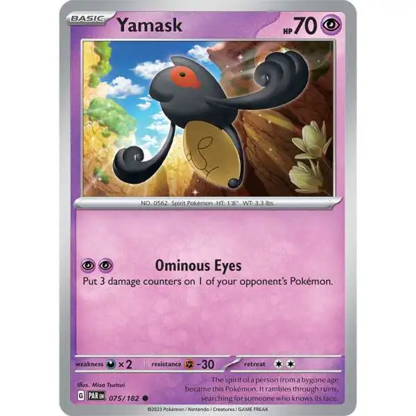 Pokemon Trading Card Game Paradox Rift Common Yamask #75