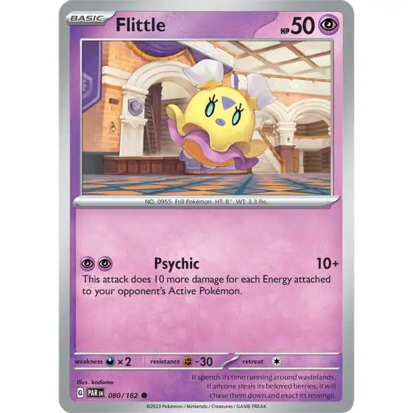 Pokemon Trading Card Game Paradox Rift Common Flittle #80