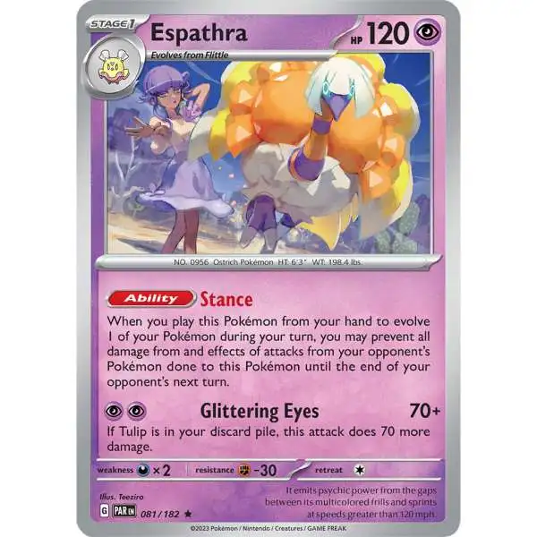 Pokemon Trading Card Game Paradox Rift Holo Rare Espathra #81