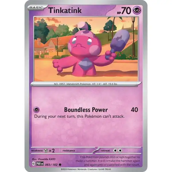 Pokemon Trading Card Game Paradox Rift Common Tinkatink #83