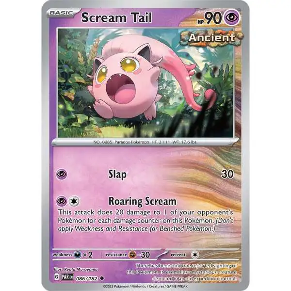 Pokemon Trading Card Game Paradox Rift Uncommon Scream Tail #86