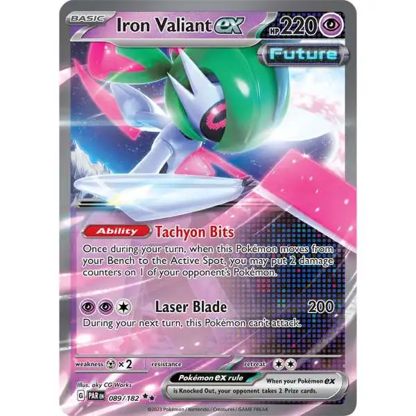 Pokemon Trading Card Game Paradox Rift Double Rare Iron Valiant ex #89